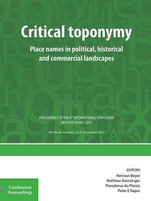 cover image of Critical toponomy